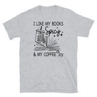 Skeleton Book Lover T-Shirt | Spicy Books Icy Coffee - Cuccico Design
