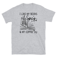 Skeleton Book Lover T-Shirt | Spicy Books Icy Coffee - Cuccico Design