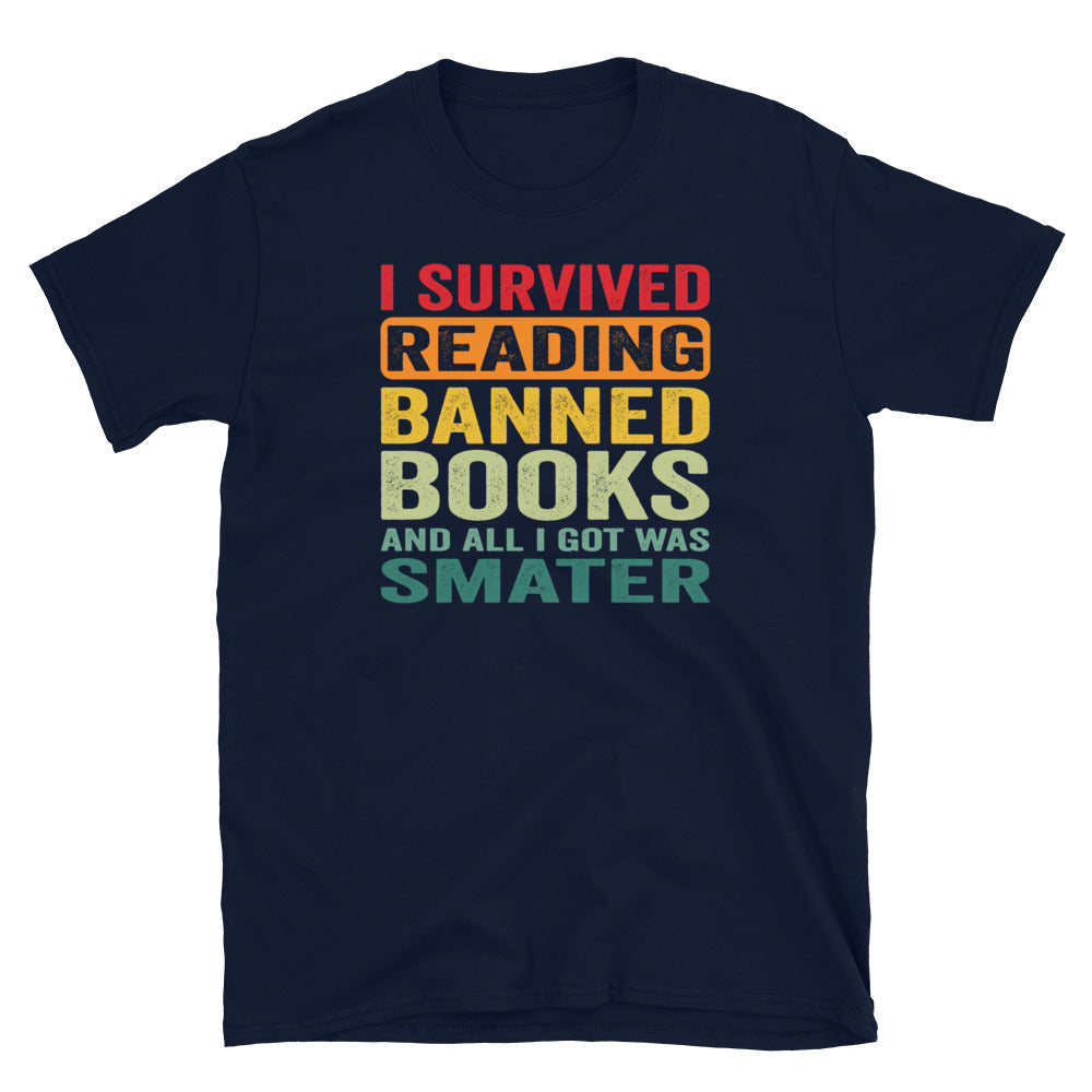 Banned Books T-Shirt: I Survived Reading - Unisex Graphic Tee - Cuccico Design