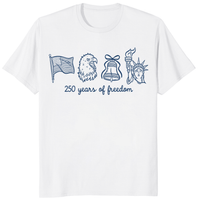 250 years of freedom shirt with American flag eagle Liberty Bell and Statue of Liberty design