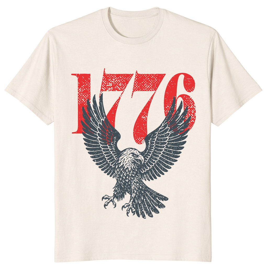 1776-2026 Retro Bald Eagle 250th Anniversary American Flag Tee | Cuccico