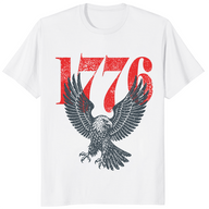 1776-2026 Retro Bald Eagle 250th Anniversary American Flag Tee | Cuccico