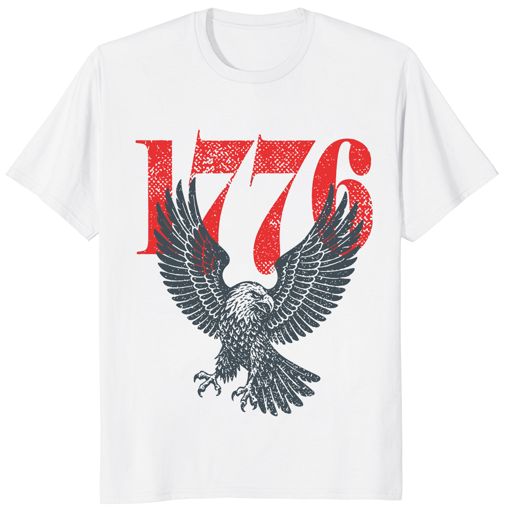 1776-2026 Retro Bald Eagle 250th Anniversary American Flag Tee | Cuccico