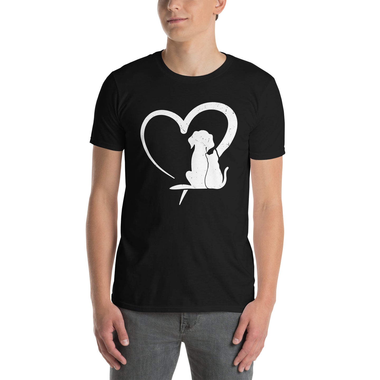 Dog Cat Heart Shirt | Cute Pet Lover Tee - Cuccico Design