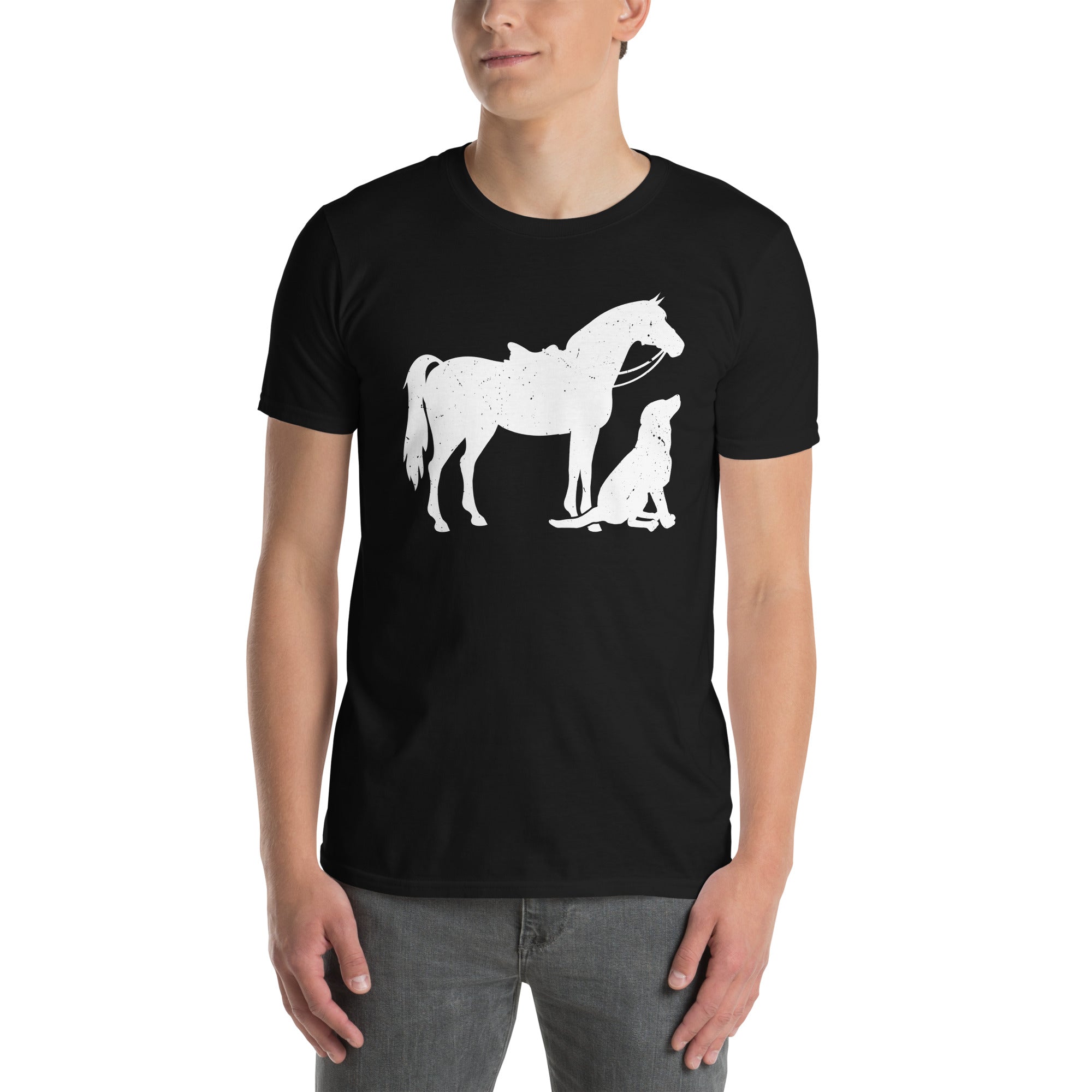 Horse Dog T-Shirt | Cute Animal Lover Gift | Soft Cotton - Cuccico Design