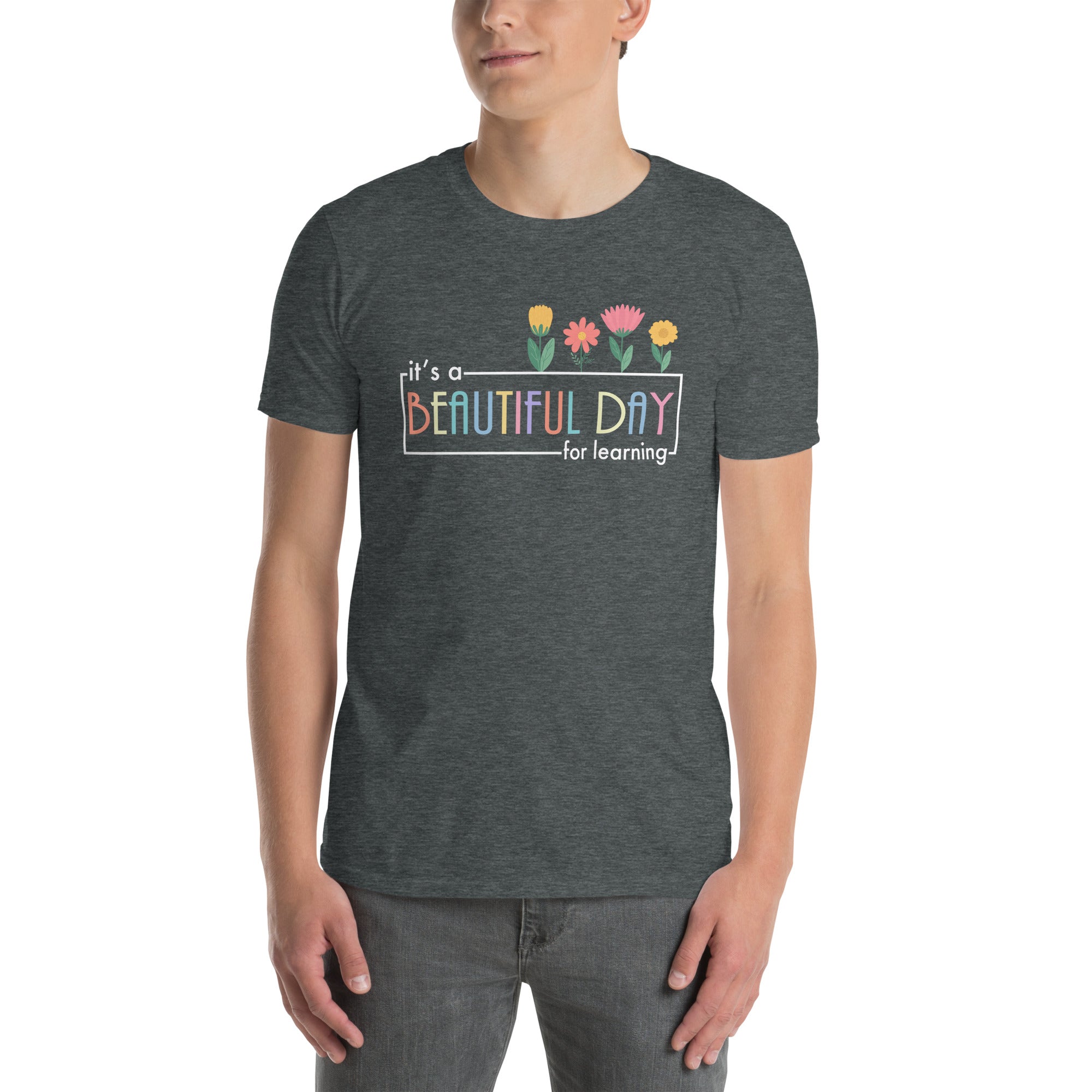 Retro Teacher Shirt - Beautiful Day For Learning - Cuccico Design
