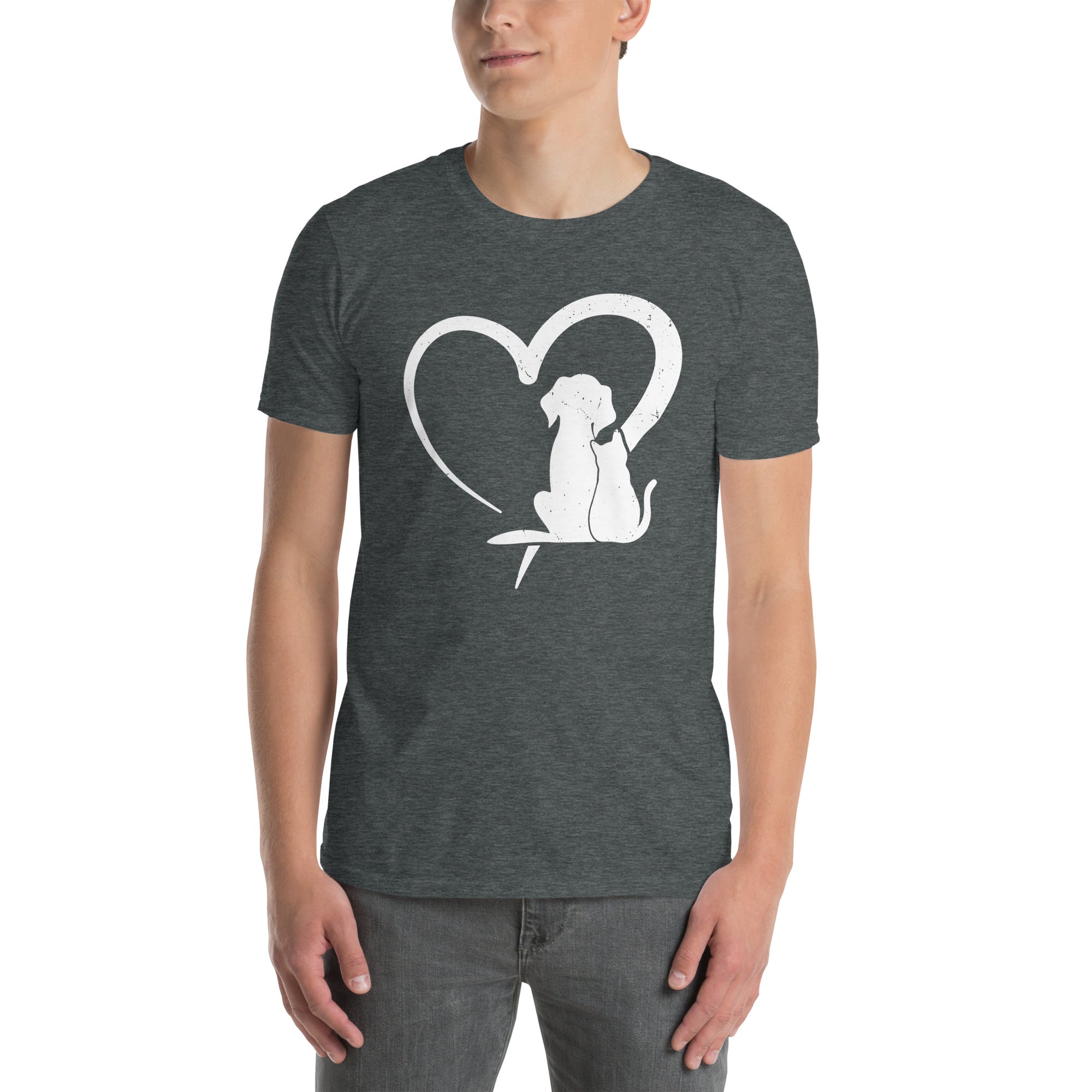 Dog Cat Heart Shirt | Cute Pet Lover Tee - Cuccico Design