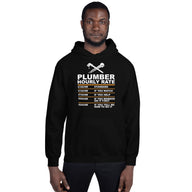 Funny Plumber Hourly Rate Hoodie Gift - Cuccico Design
