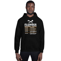 Funny Plumber Hourly Rate Hoodie Gift - Cuccico Design