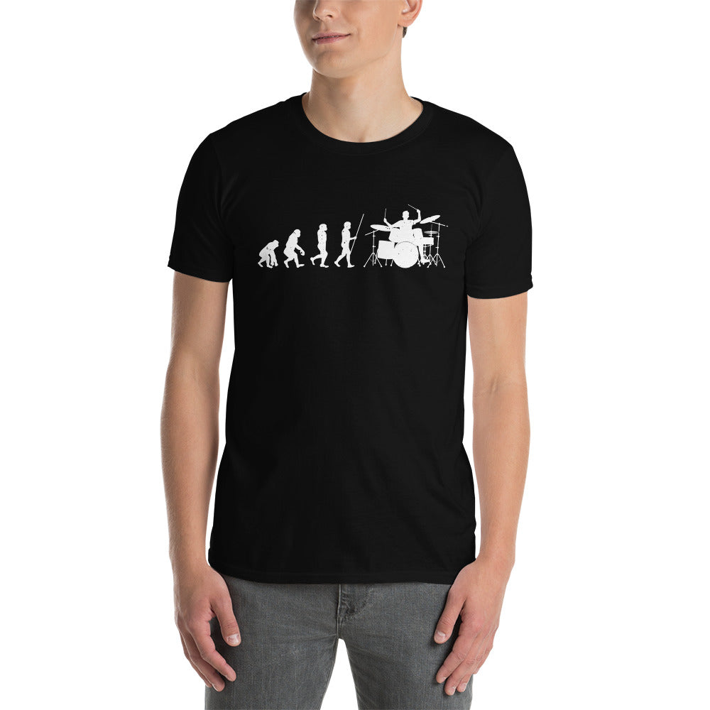 Funny Drummer Evolution T-Shirt - Perfect Gift for Drummers - Cuccico Design