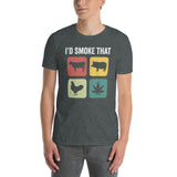 Funny Meat Smoker Weed T-Shirt | BBQ Grilling Gift - Cuccico Design