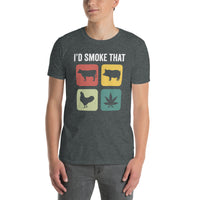 Funny Meat Smoker Weed T-Shirt | BBQ Grilling Gift - Cuccico Design