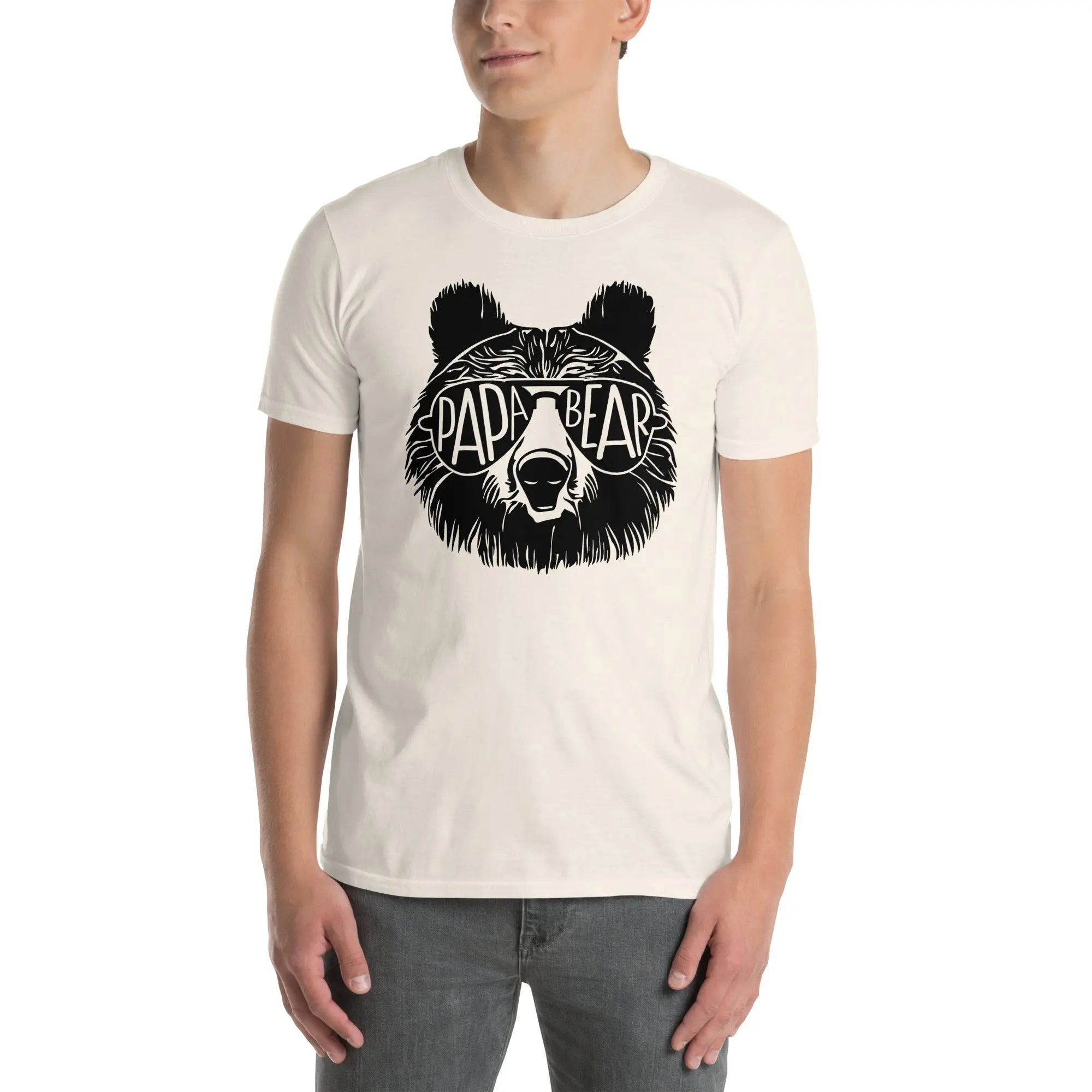 Papa Bear T-Shirt | Funny Papa Bear Face Sunglasses Gift For Dad - Cuccico Design