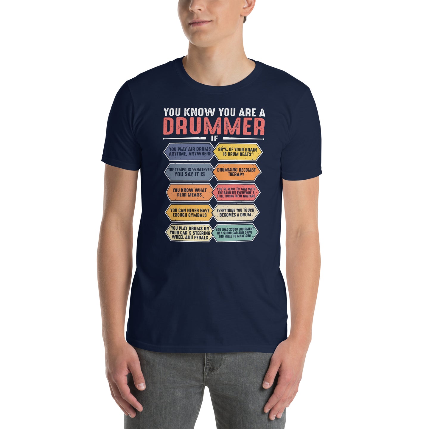 Funny Drummer T-Shirt | Air Drumming Shirt - Cuccico Design