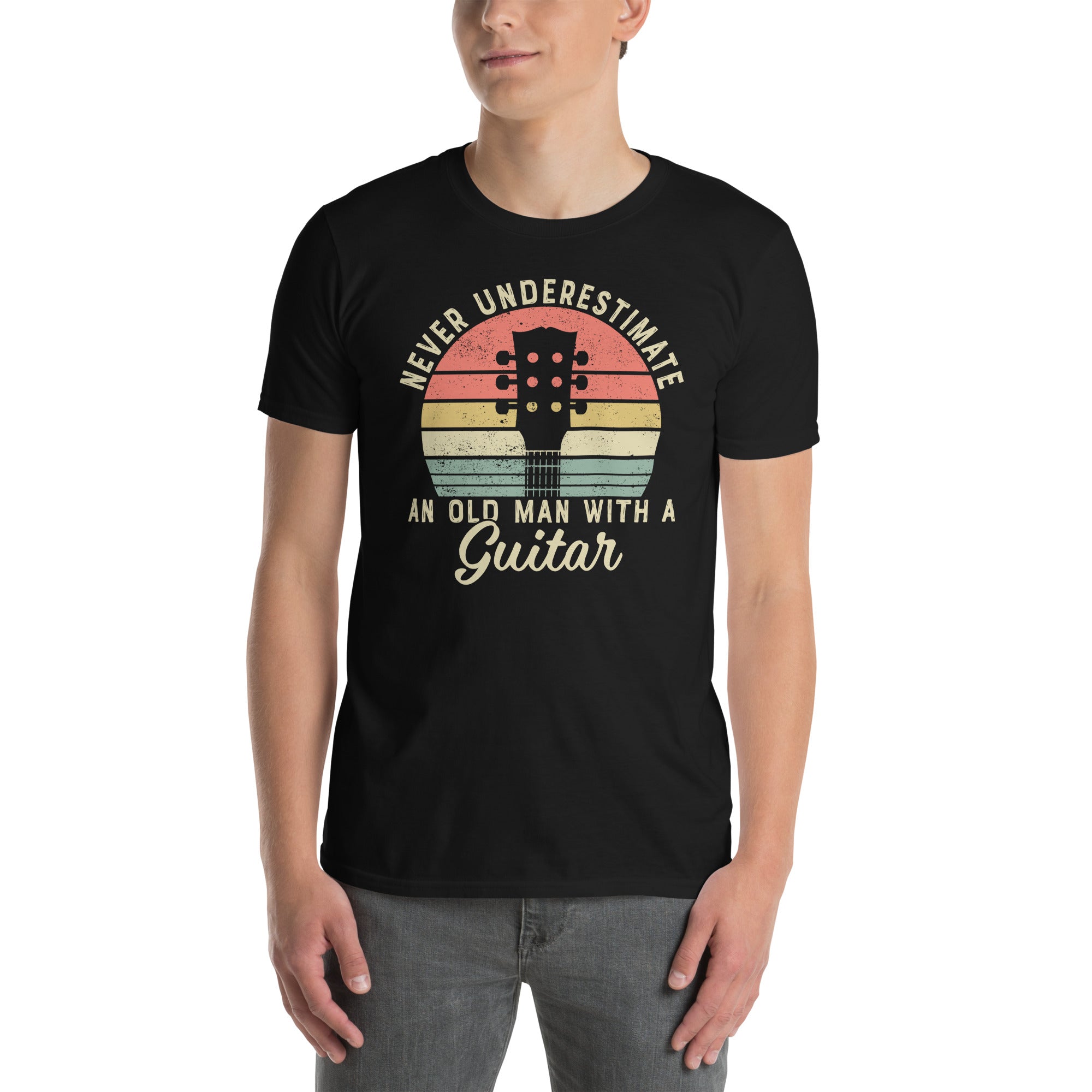 Old Man Guitar T-Shirt | Funny Gift for Dad & Guitar Lovers - Cuccico Design