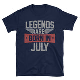 Legends are Born in July T-Shirt | July Birthday Gift for Men - Cuccico Design