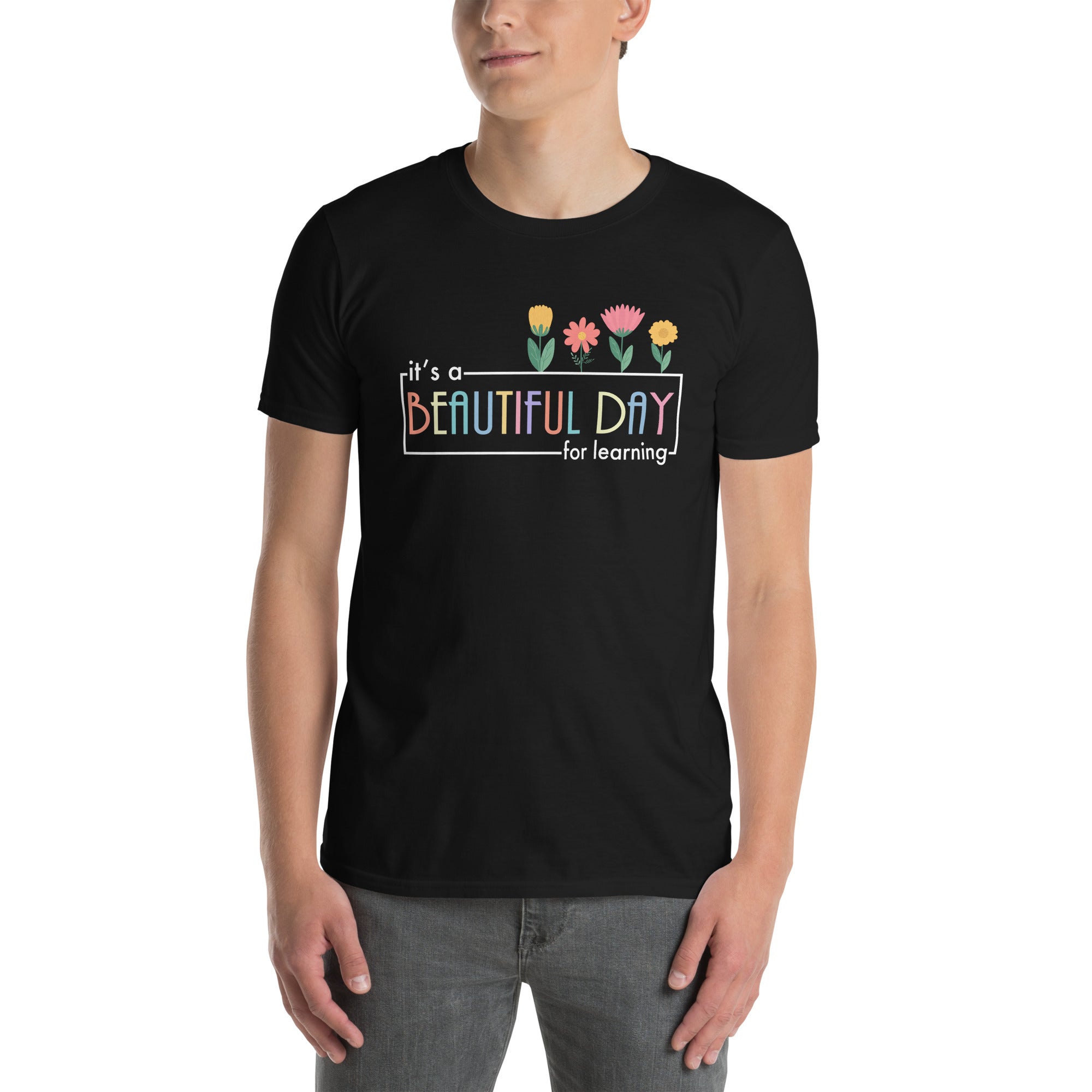 Retro Teacher Shirt - Beautiful Day For Learning - Cuccico Design