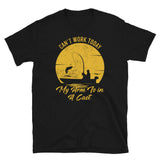 Funny Fishing T-Shirt: Can't Work Today Arm in Cast - Cuccico Design