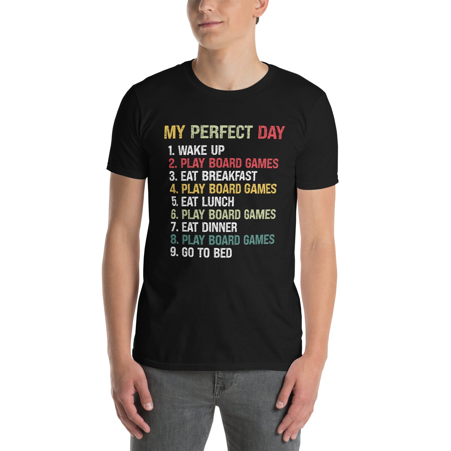 My Perfect Day Funny Board Games T-Shirt - Cuccico Design