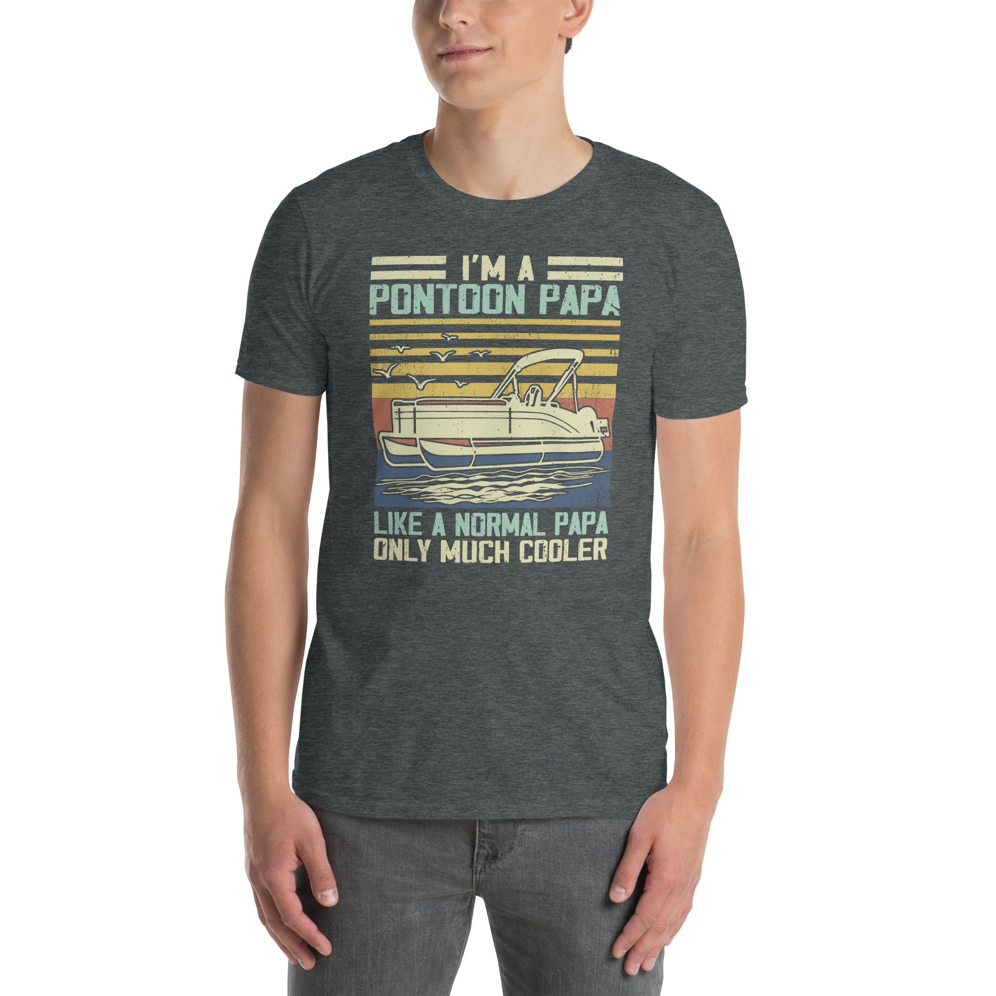Pontoon Papa T-Shirt | Boating Captain Gift for Dad - Cuccico Design