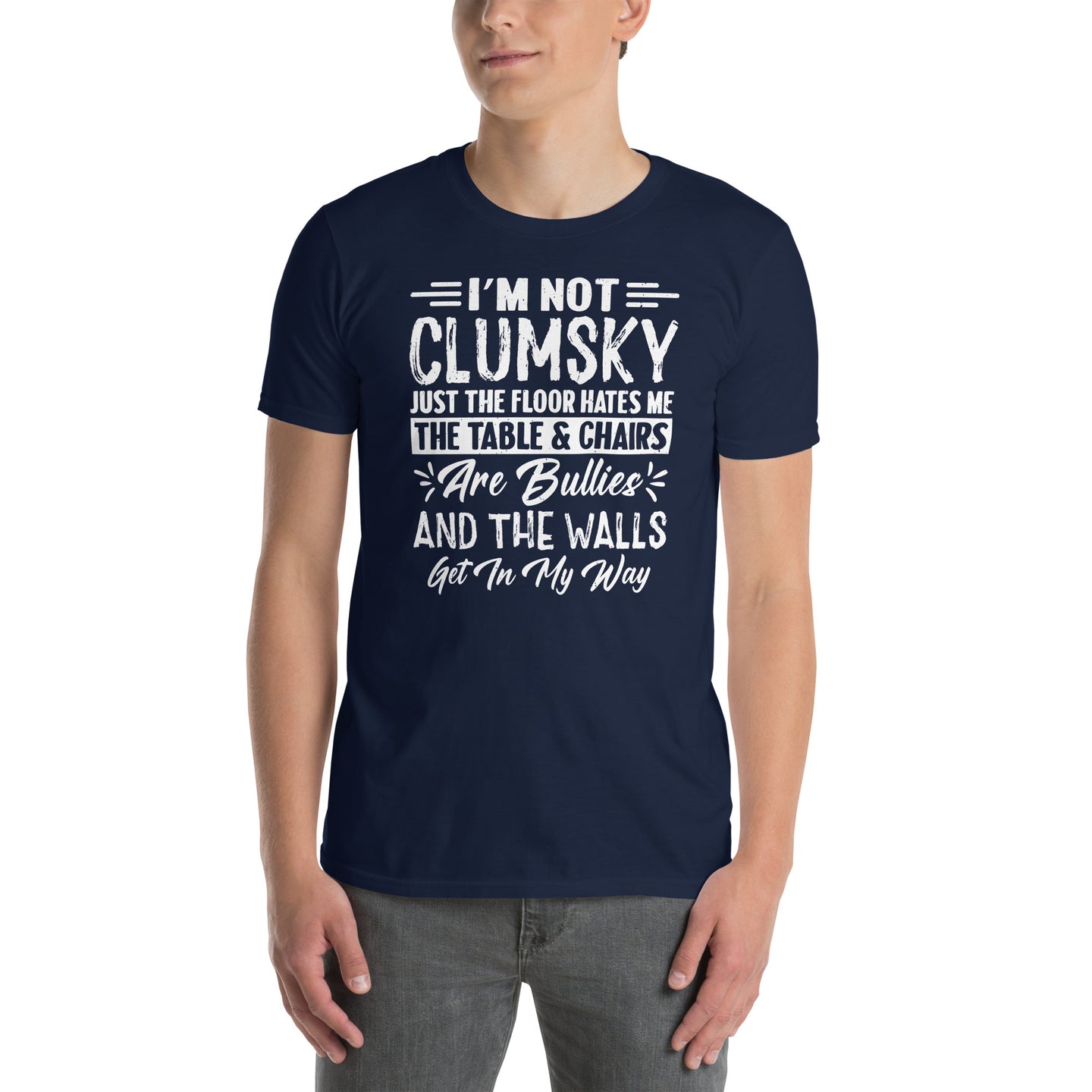 Funny Clumsy T-Shirt - Floor Hates Me Quote Saying - Cuccico Design