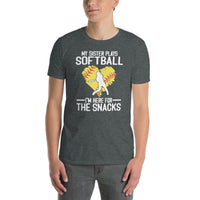 Softball Snacks T-Shirt | Funny Sister Gift Shirt - Cuccico Design