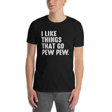 Gun Enthusiast T-Shirt | Funny Pew Pew Gun Owner Gift - Cuccico Design