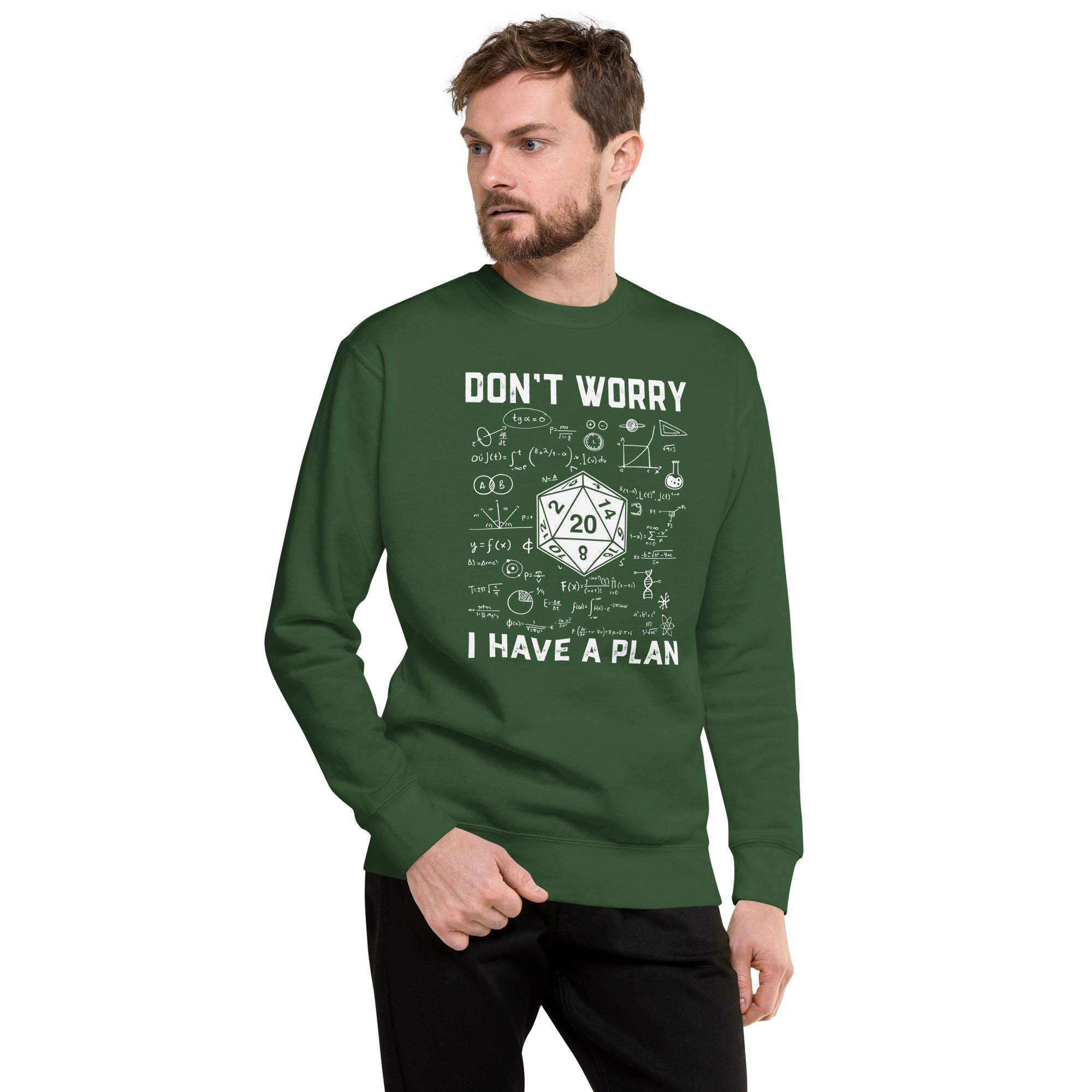 Don't Worry I Have A Plan D&D Sweatshirt | RPG Dice GM Gift - Cuccico Design