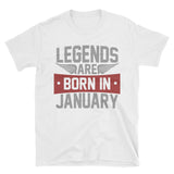 Born in January T-Shirt | January Birthday Gift Men - Cuccico Design