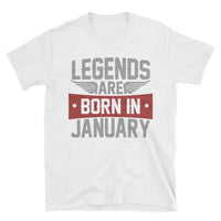 Born in January T-Shirt | January Birthday Gift Men - Cuccico Design