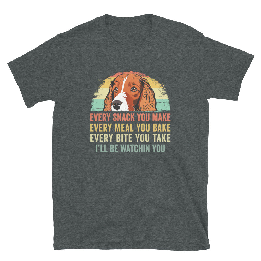 Every Snack Every Meal Cocker Spaniel T-Shirt - Unisex - Cuccico Design