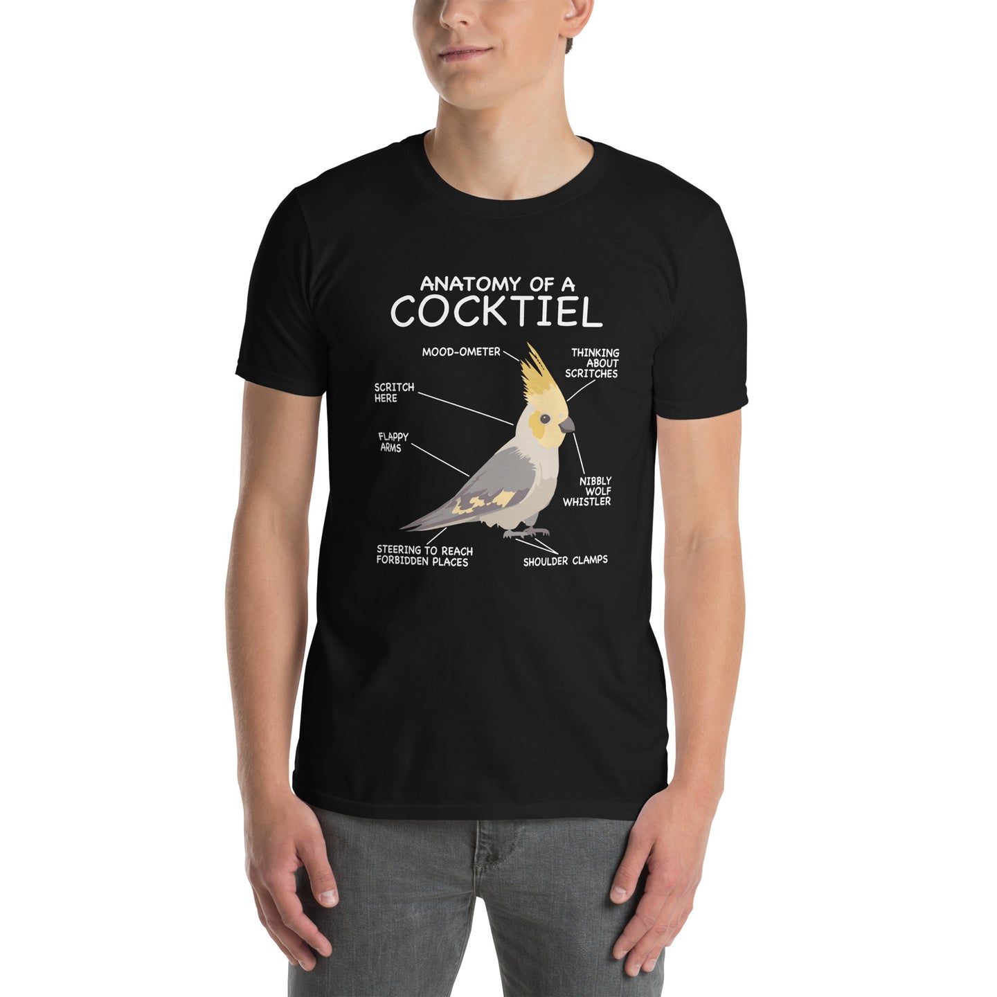 Cockatiel T-Shirt | Funny Parrot Anatomy Bird Lover Gift - Cuccico Design