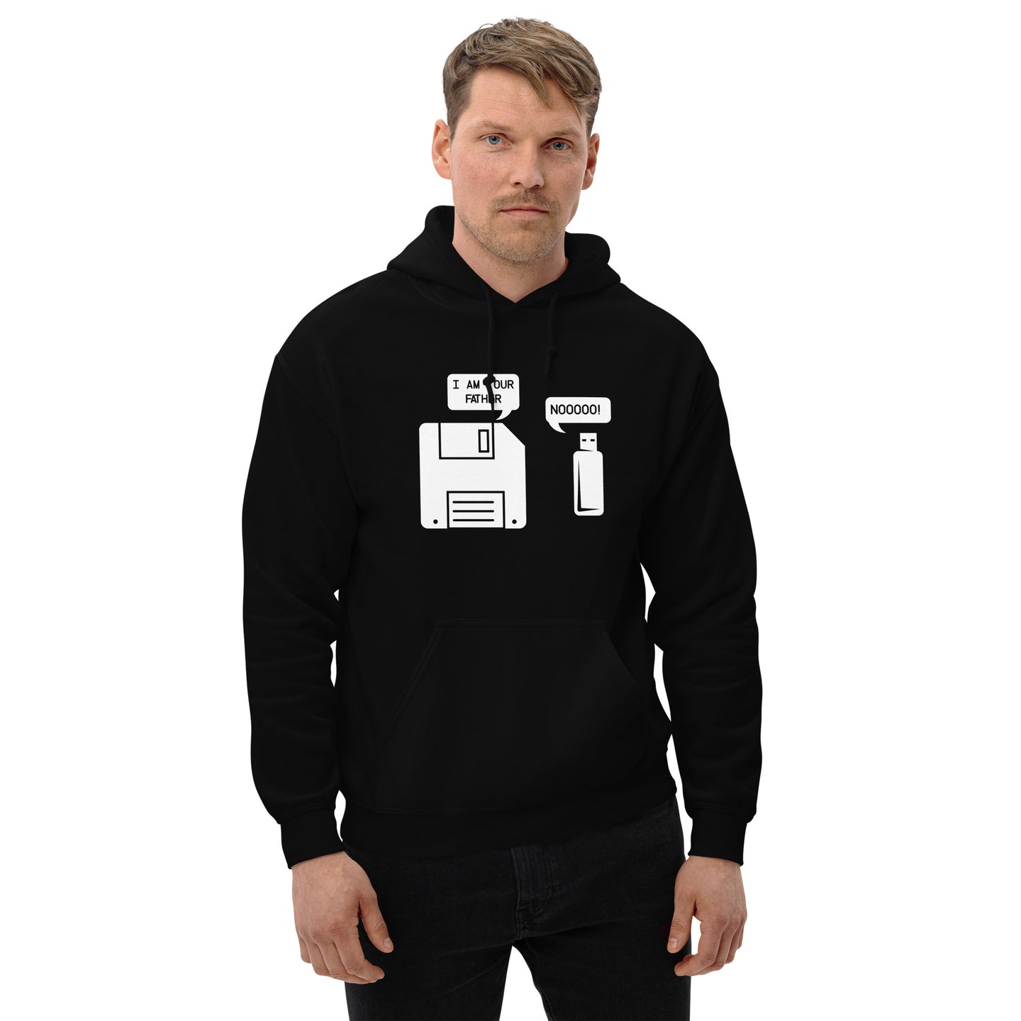 Funny Computer Geek Hoodie - USB Floppy Disk I am Your Father - Cuccico Design
