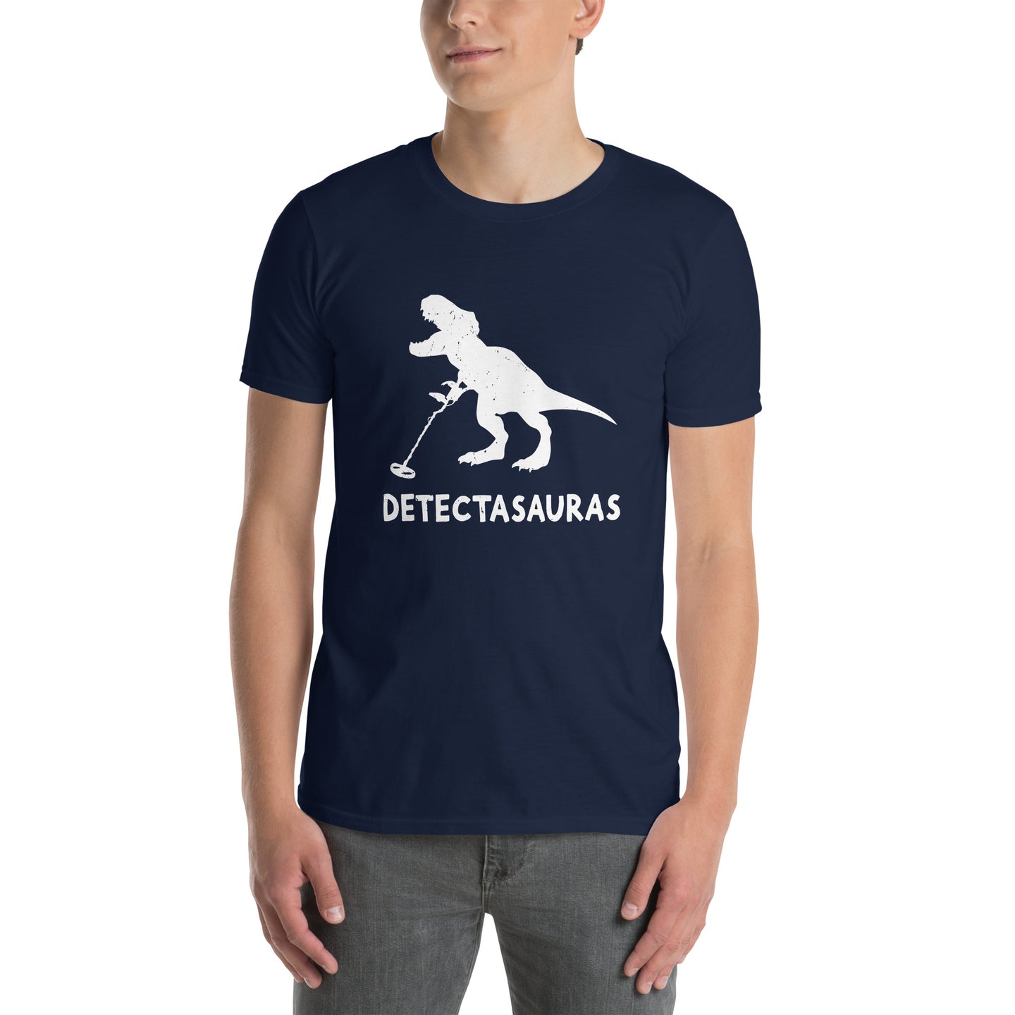 Funny Metal Detecting Dinosaur T-Shirt - T-Rex Gift - Cuccico Design