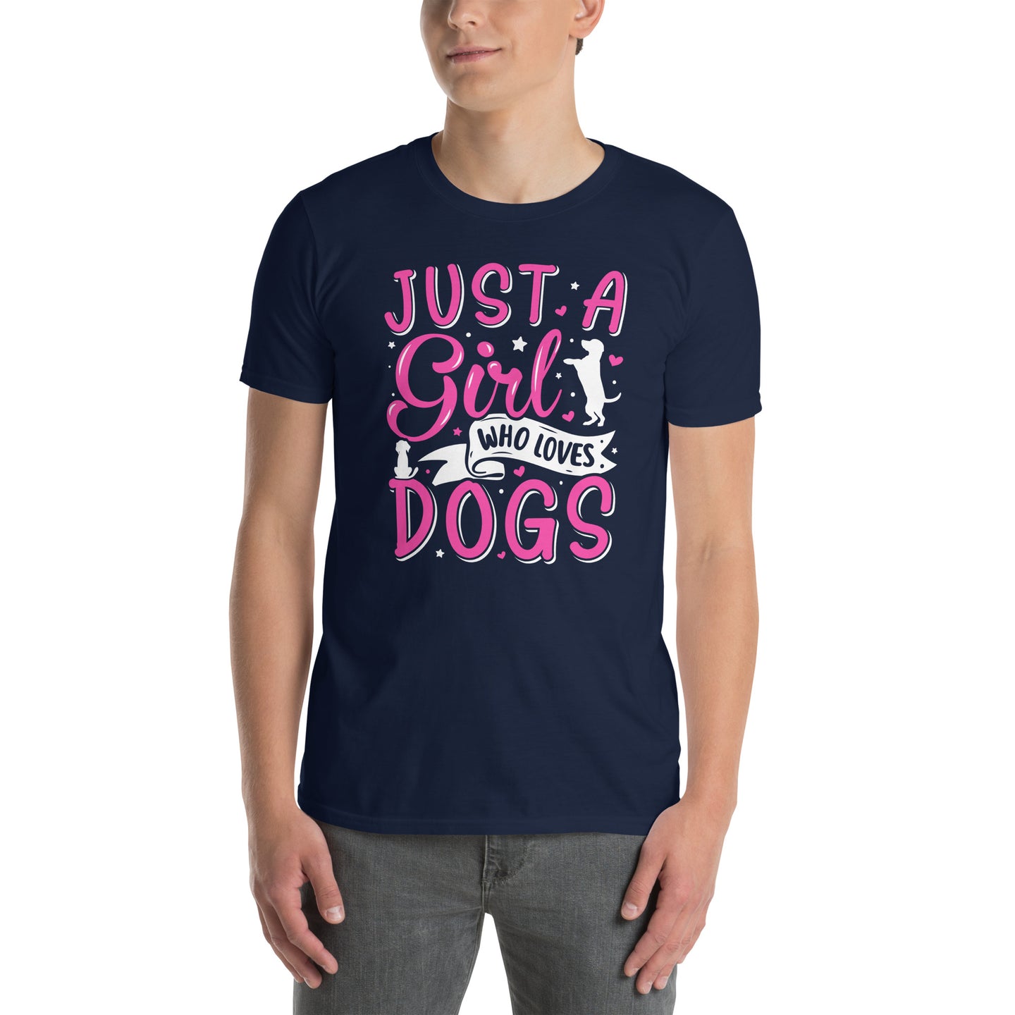 Just a Girl Who Loves Dogs T-Shirt | Cute Dog Lover Tee - Cuccico Design