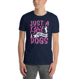 Just a Girl Who Loves Dogs T-Shirt | Cute Dog Lover Tee - Cuccico Design