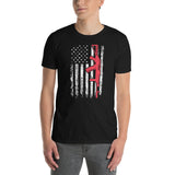Distressed American Flag Gun T-Shirt - Pro Gun Gift Tee - Cuccico Design