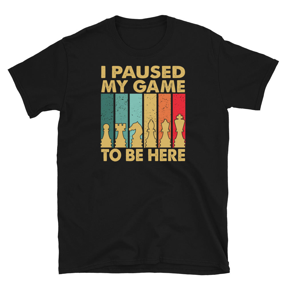 I Paused My Game Vintage Chess T-Shirt | Funny Player Gift - Cuccico Design