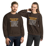 Funny Tech Support Checklist Sweatshirt | IT Support Gift - Cuccico Design