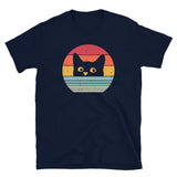 Retro Black Cat T-Shirt | Vintage Style Cat Lover Gift - Cuccico Design
