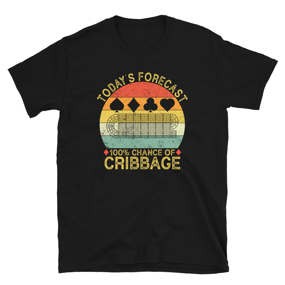 Today's Forecast Funny Cribbage T-Shirt | Board Game Gift - Cuccico Design