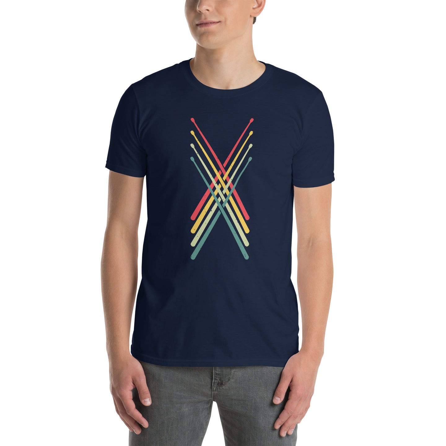 Retro Drummer T-Shirt - Vintage Drum Sticks Shirt - Cuccico Design