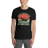 Easily Distracted By Airplanes Funny T-Shirt - Cuccico Design