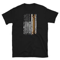 Vintage Mechanic T-Shirt | Distressed USA Flag Design - Cuccico Design