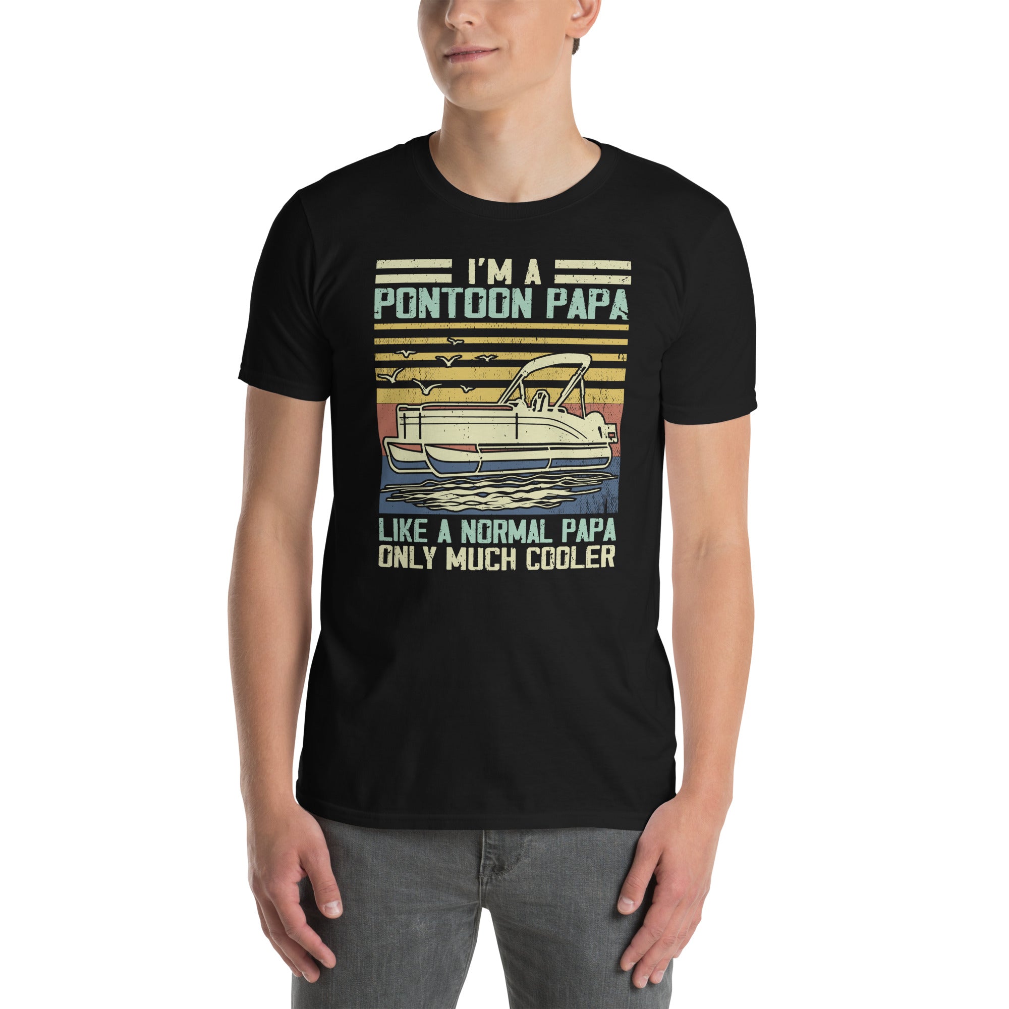 Pontoon Papa T-Shirt | Boating Captain Gift for Dad - Cuccico Design