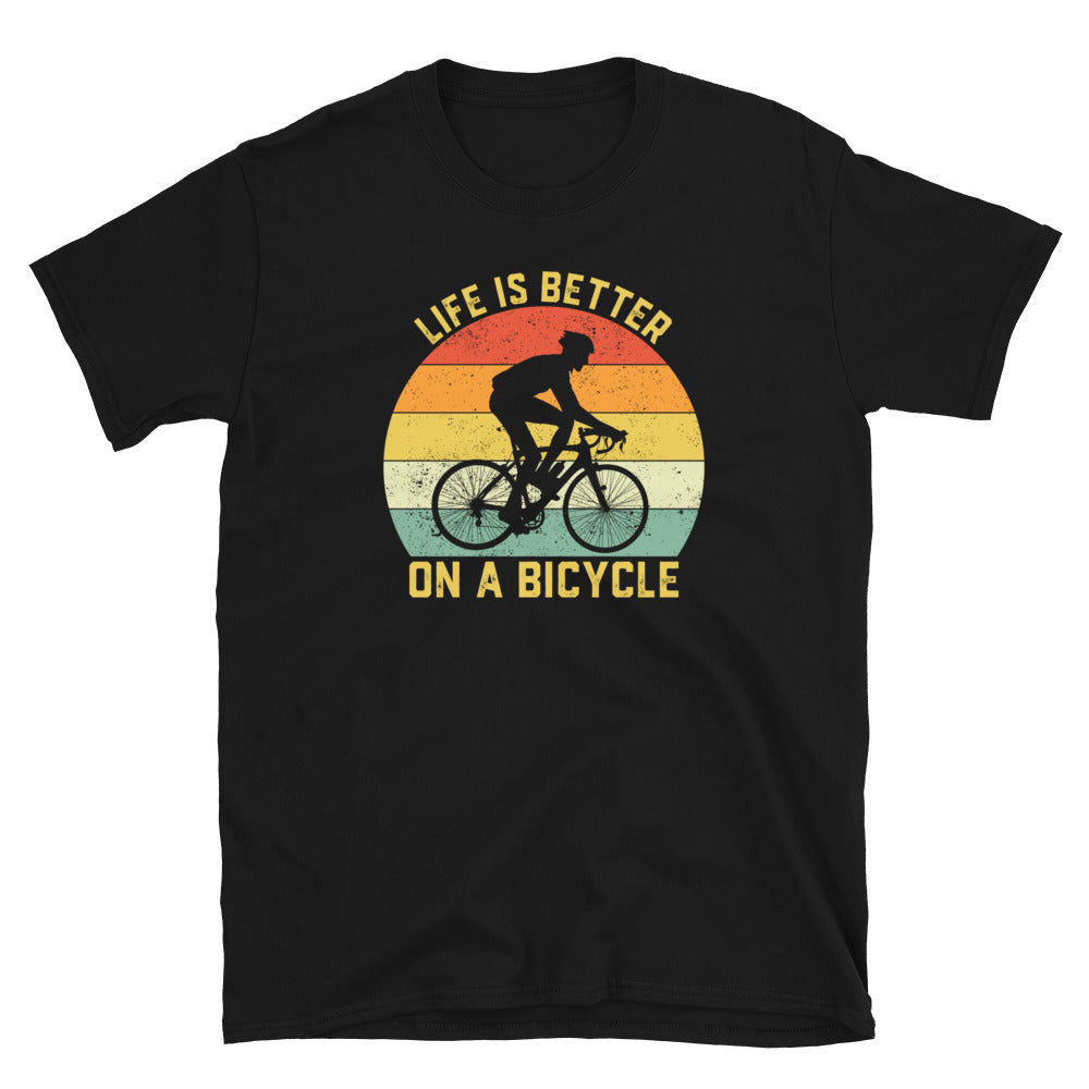 Life Is Better On A Bicycle Cycling T-Shirt | Road Bike Gift - Cuccico Design