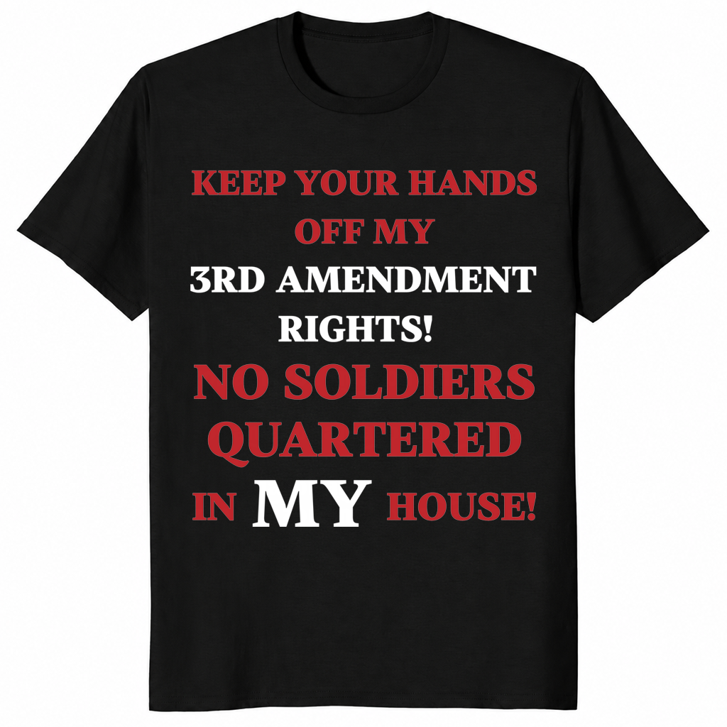 3rd amendment rights sarcastic shirt in black