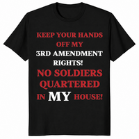 3rd amendment rights sarcastic shirt in black