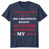 3rd amendment rights sarcastic shirt in heather navy