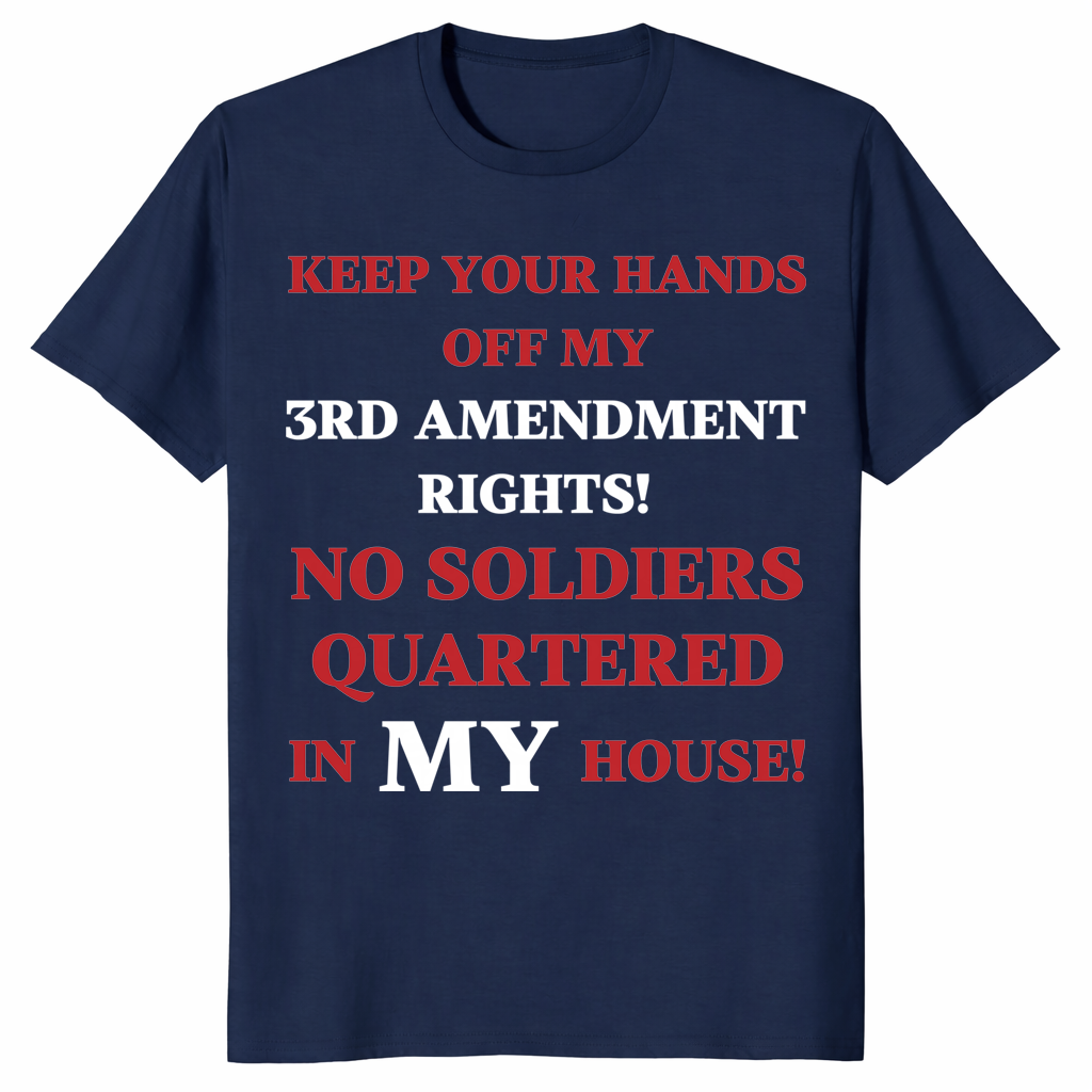 3rd amendment rights sarcastic shirt in navy